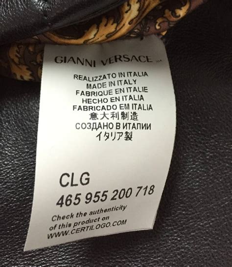 versace clothing clg code.